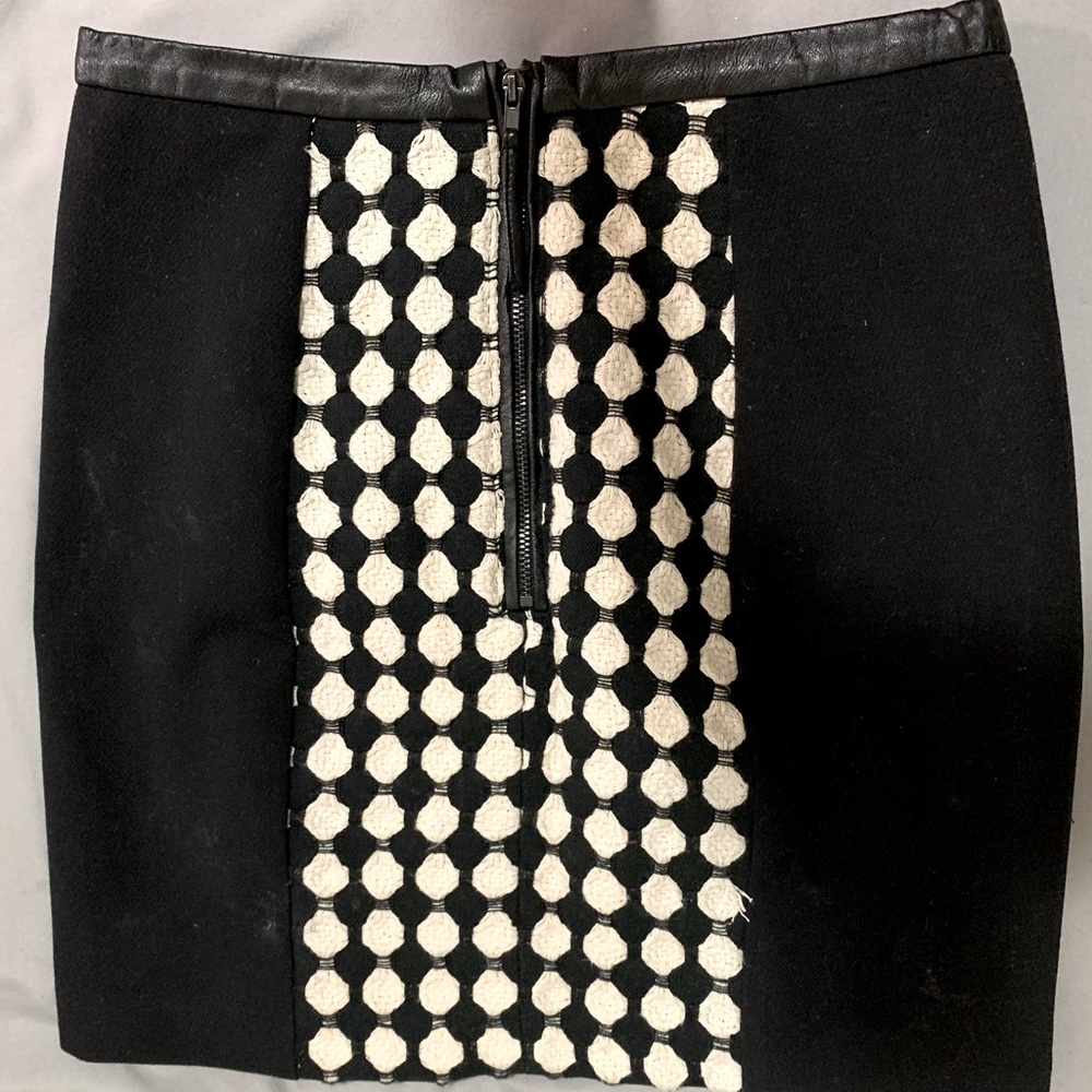 H&M skirt with knit & leather detail